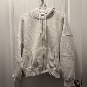 Abercrombie & Fitch Men's Light Gray Zip-Up Sweater 💥SOLD OUT💥